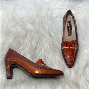 Lanvin Vintage Patent Leather Pumps Sz 22.5/6